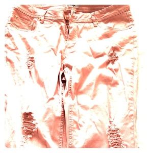 Pink distressed jeans refuge brand